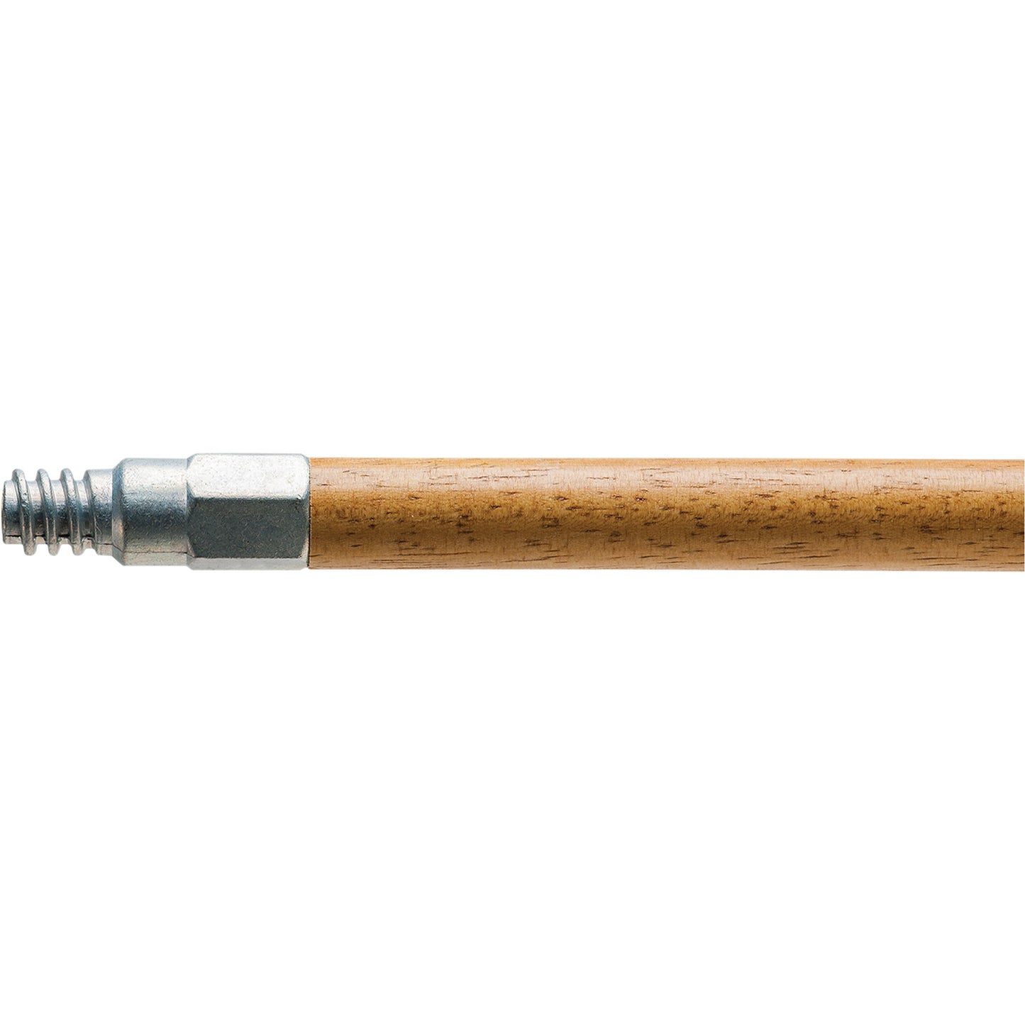 Handle with Metal Tip, Wood, ACME Threaded Tip, 1-1/8" Diameter, 60" Length