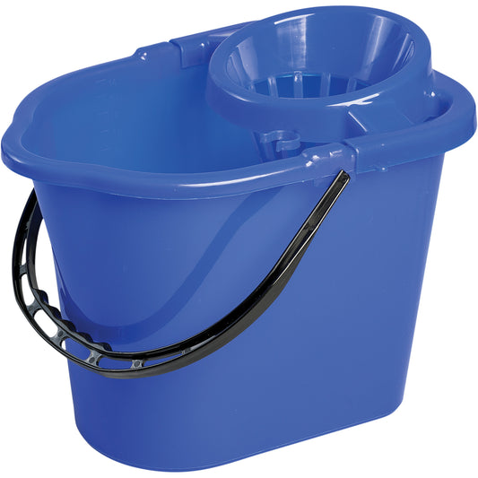 Mop Cone Pail, Strainer, 3.75 US Gal.(15 Quart), Blue