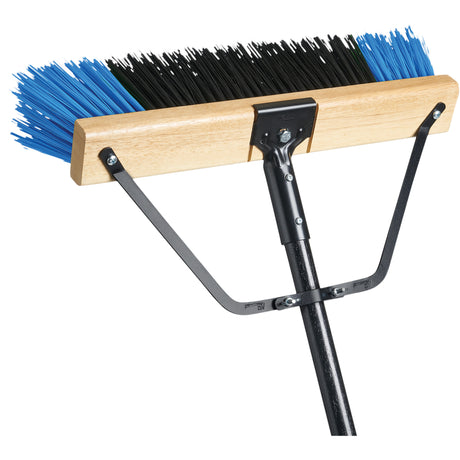 Ryno Push Broom with Braced Handle, 36", Coarse, PVC Bristles