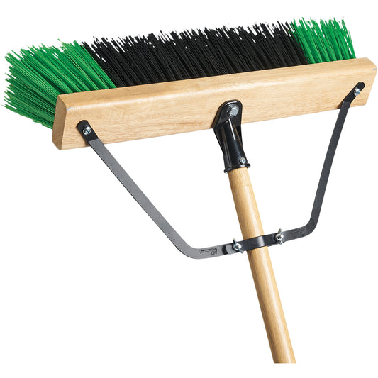 Bulldog Broom & Handle, 24", Coarse, PVC Bristles
