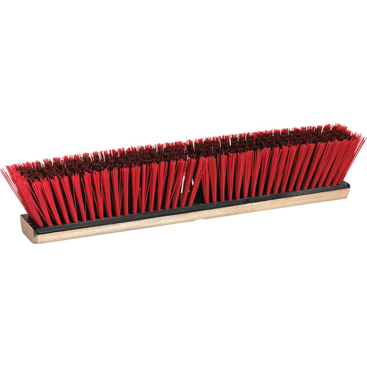 Garage Push Broom Head, 18", Stiff, Polystyrene Bristles