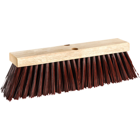 Barn & Street Push Broom, 16", X-Coarse, Polypropylene Bristles