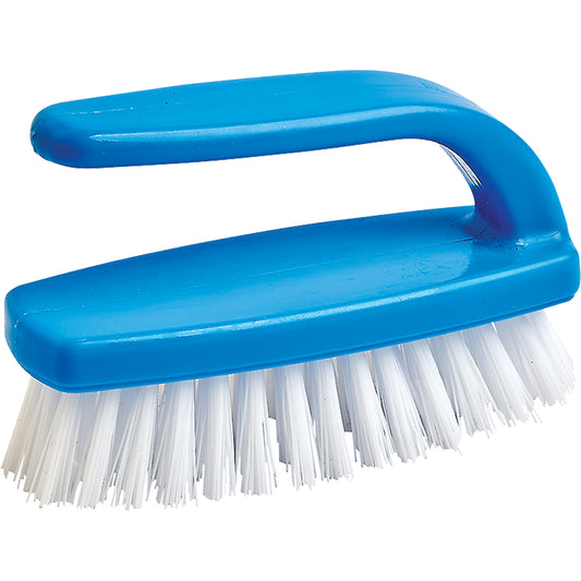 Nail Cleaning Brush, 4" L, Synthetic Bristles, Blue/White