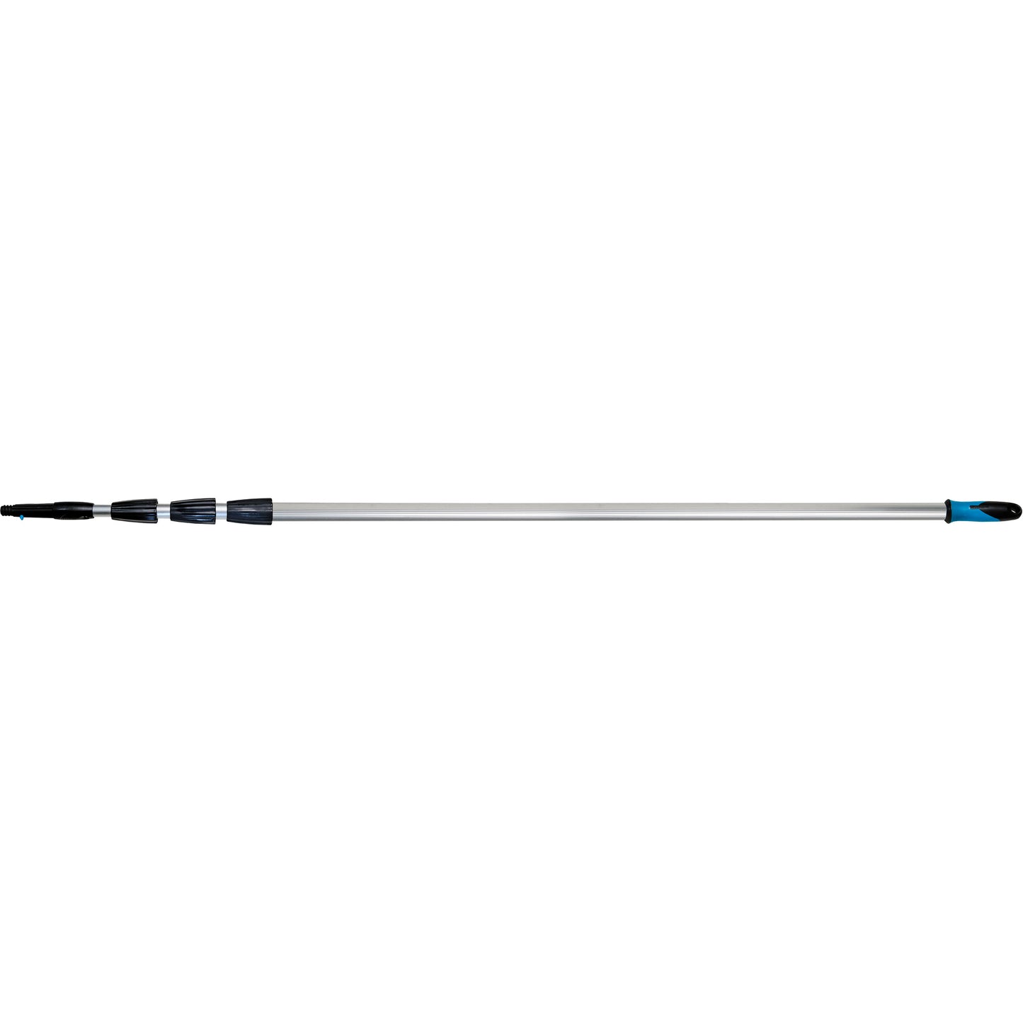 4-Piece Extension Handle, Aluminum, Telescopic, Threaded Taper Tip, 1" Diameter, 240" Length