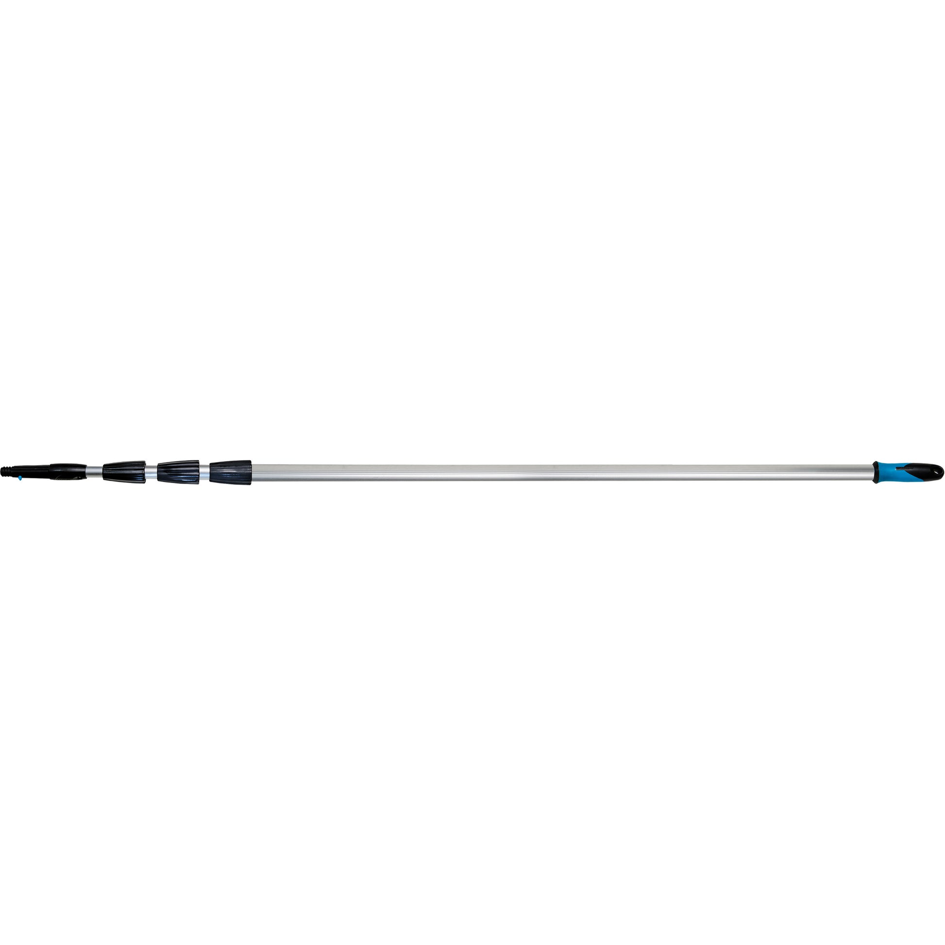 4-Piece Extension Handle, Aluminum, Telescopic, Threaded Taper Tip, 1" Diameter, 240" Length
