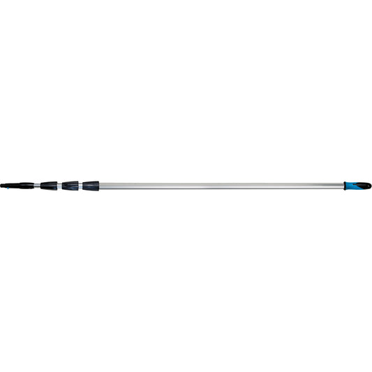 4-Piece Extension Handle, Aluminum, Telescopic, Threaded Taper Tip, 1" Diameter, 240" Length