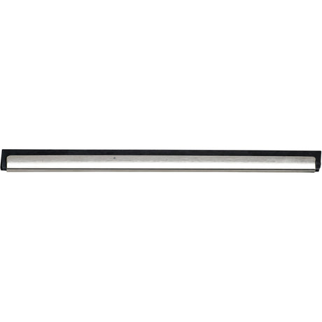 Window Squeegee Channel and Rubber, 12", Rubber, Stainless Steel Frame