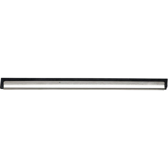 Window Squeegee Channel and Rubber, 12", Rubber, Stainless Steel Frame