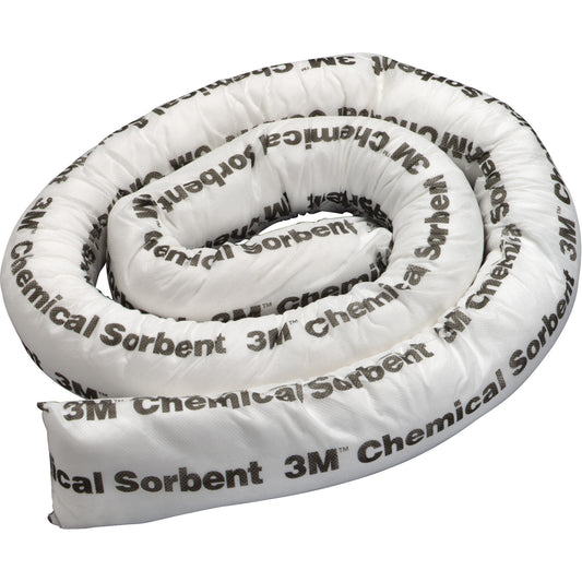 3M Chemical Sorbent Mini-Boom, Hazmat, 8' L x 3" W, 15.5 gal Absorbancy