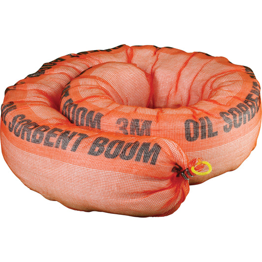 3M Petroleum Sorbent Boom, Oil Only, 1.5' L x 10" W, 69.3 gal Absorbancy
