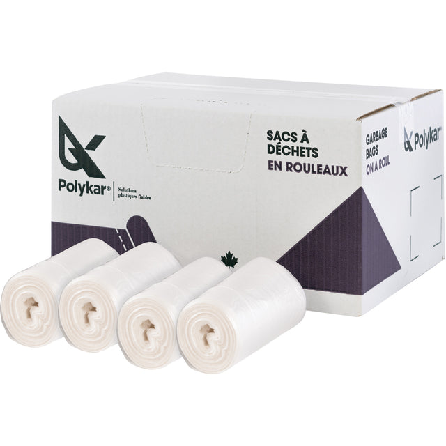 High Density Garbage Bags, Utility, 48" W x 43" L, 16 microns, Frosted, 242 L (55 Gal.) Capacity