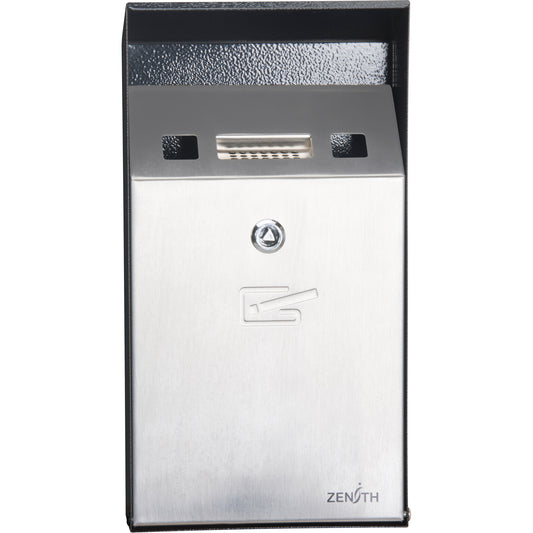 Smoking Receptacle, Wall-Mount, Stainless Steel, 1 Litre Capacity, 11-4/5" Height