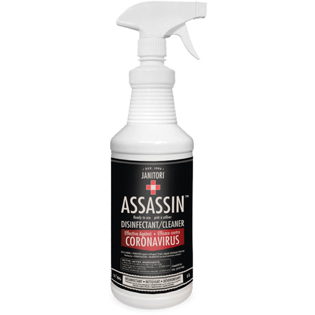 Janitori™ Assassin™ Ready-to-Use Disinfectant Cleaner, 1 L, Trigger Bottle
