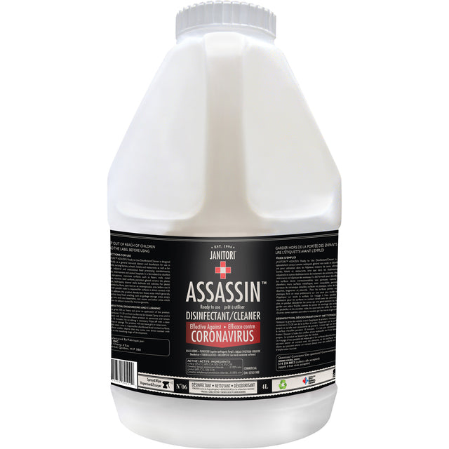 Janitori™ Assassin™ Ready-to-Use Disinfectant Cleaner, 4 L, Jug