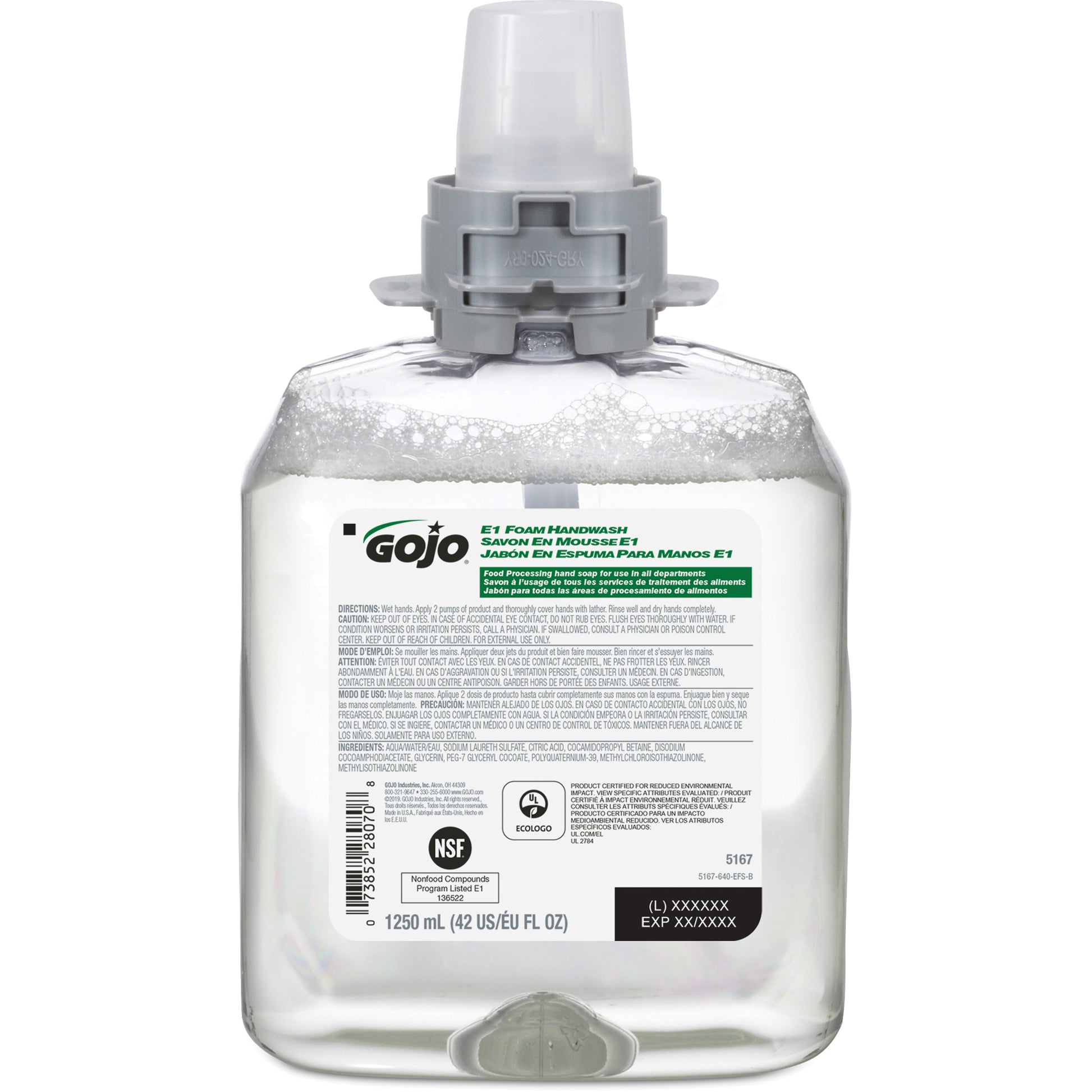 FMX-12™ E1 Hand Soap, Foam, 1250 ml, Unscented