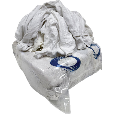 Wiping Rags, Cotton/Fleece, White, 25 lbs.