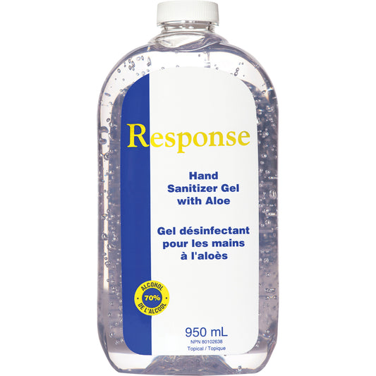 Response® Hand Sanitizer Gel with Aloe, 950 ml, Refill, 70% Alcohol