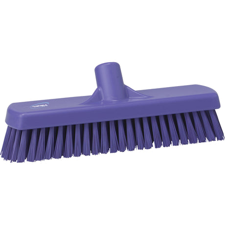 Deck & Wall Scrub Broom, Stiff Bristles, 12", Polyester, Purple
