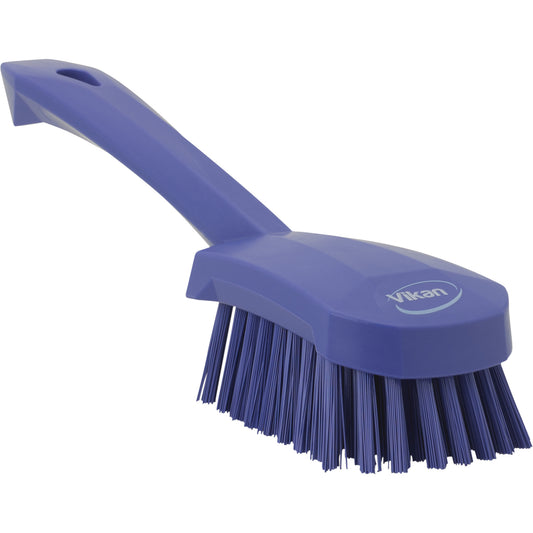 Short-Handled Churn Brush, Stiff Bristles, 10" Long, Purple