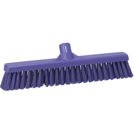 Small Particle Push Broom Head, Fine Bristles, 16-1/2", Polyester, Purple