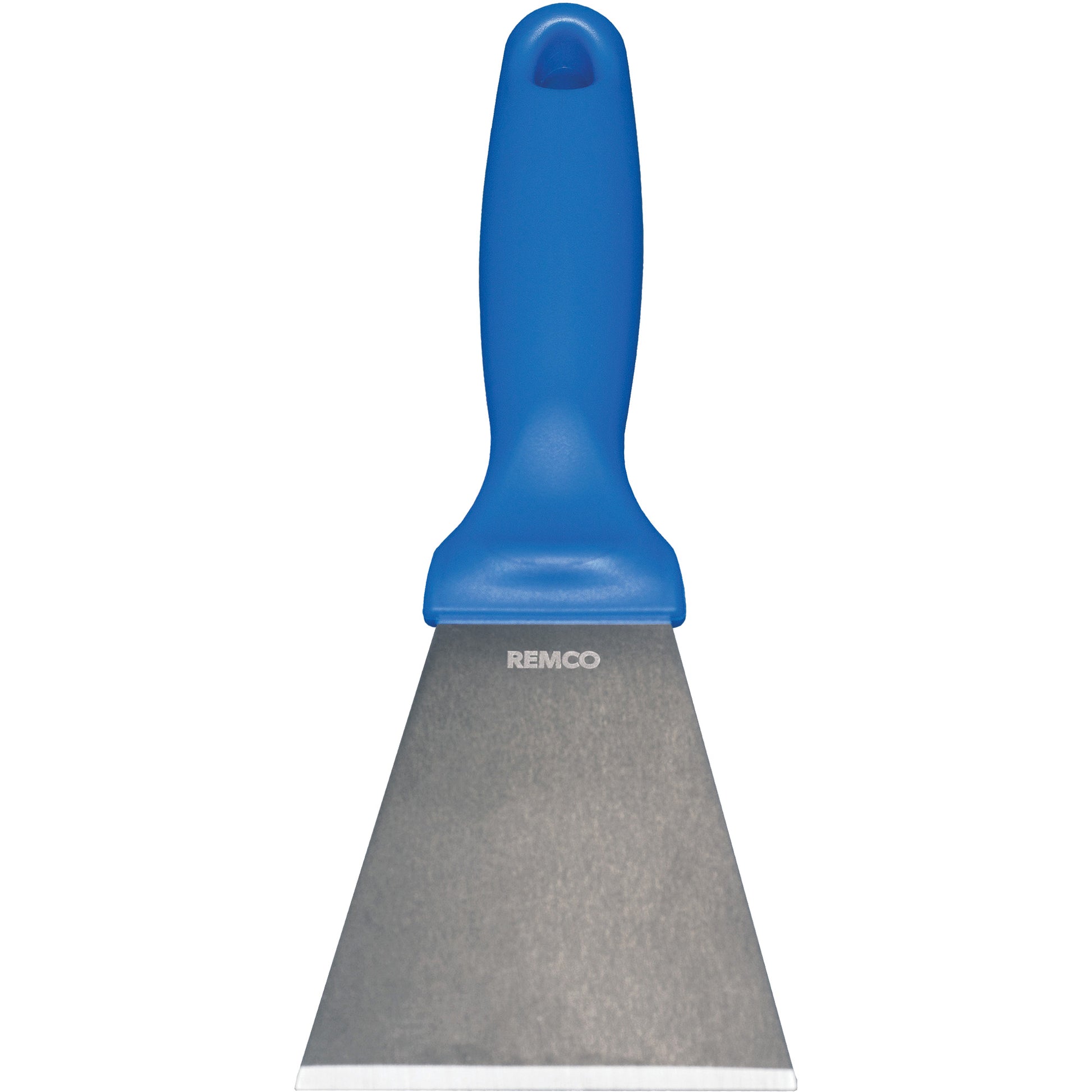 Large Stainless Steel Scraper, Blue, 3" W x 9" L