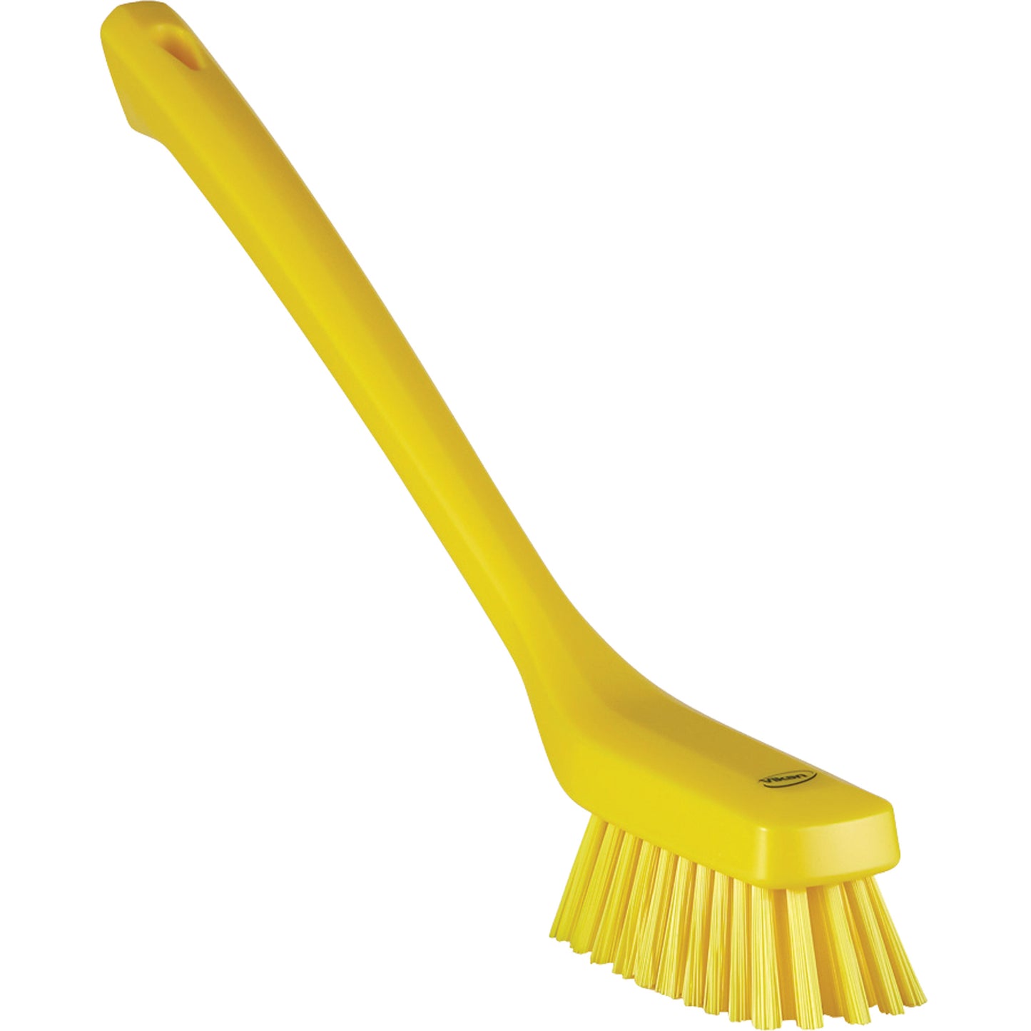 Long-Handle Cleaning Brush, Stiff Bristles, 16-1/2" Long, Yellow