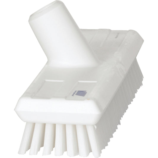 Compact Wall Brush, Stiff Bristles, 9" Long, White