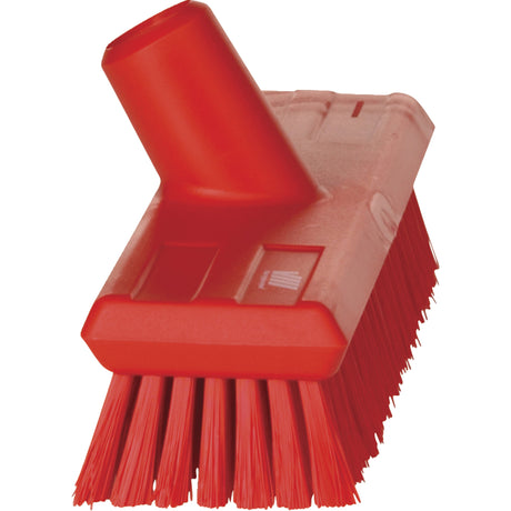 Compact Wall Brush, Stiff Bristles, 9" Long, Red