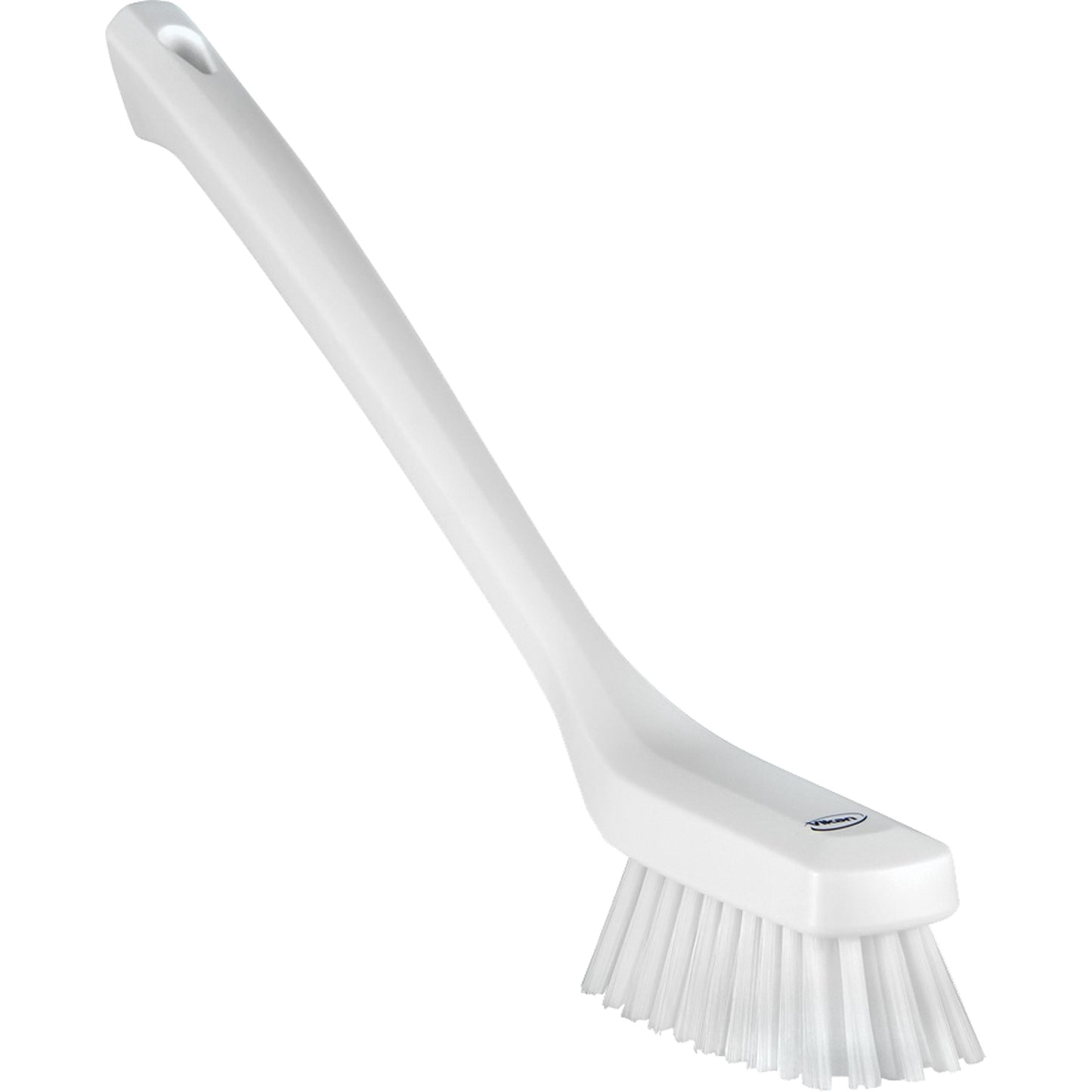 Narrow Long-Handle Cleaning Brush, Stiff Bristles, 16-1/2" Long, White