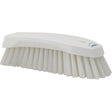 Large Angled Hand Brush, Stiff Bristles, 8" Long, White