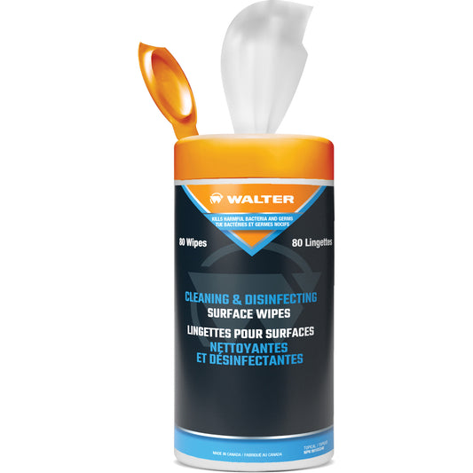 Disinfectant Cleaner Degreaser Surface Wipes, 12" x 5.5", 80 Count
