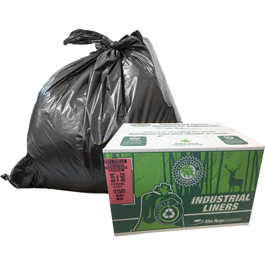 EcoLogo® Garbage Bags, X-Strong, 48" W x 60" L, Clear