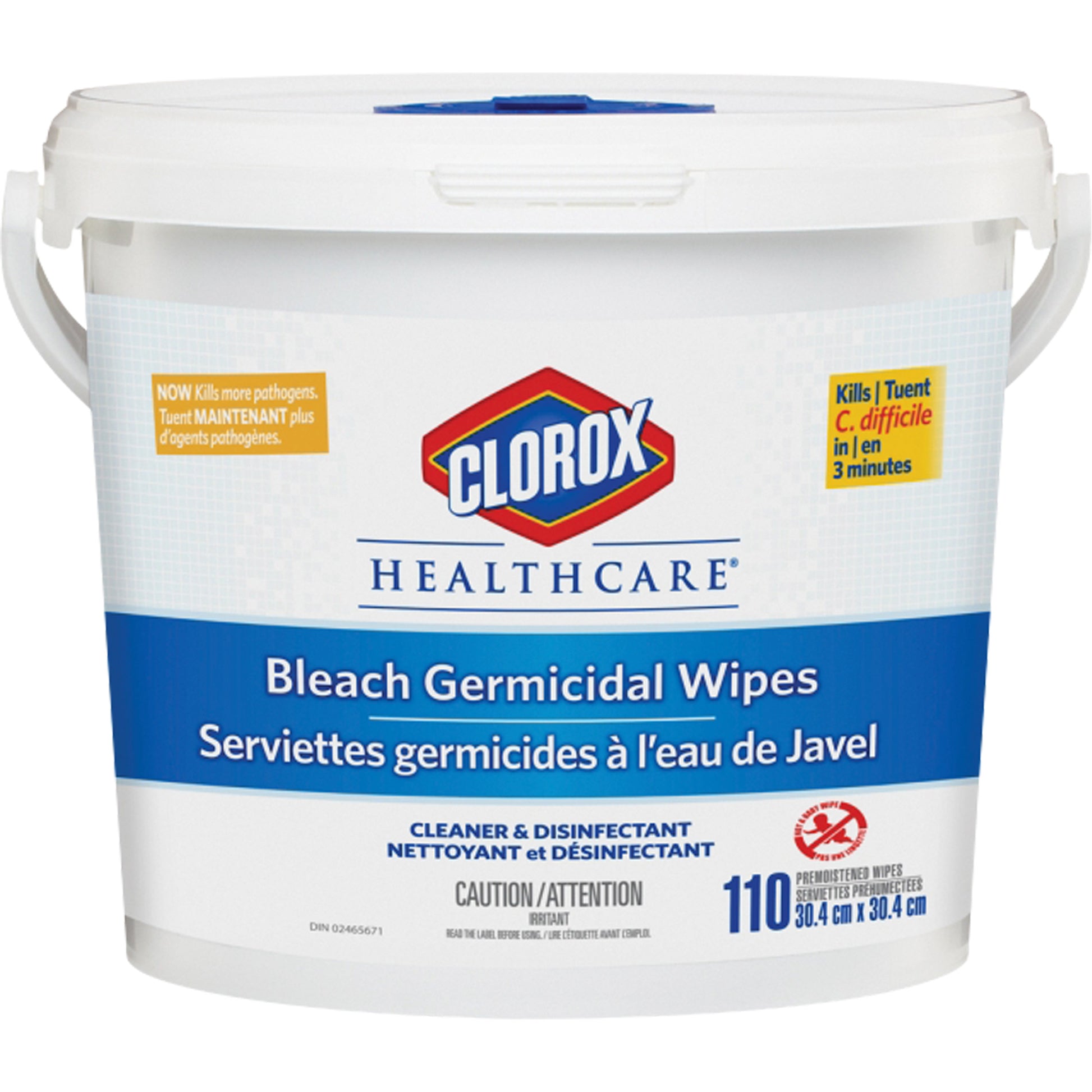 Healthcare® Disinfecting Bleach Wipes, 110 Count
