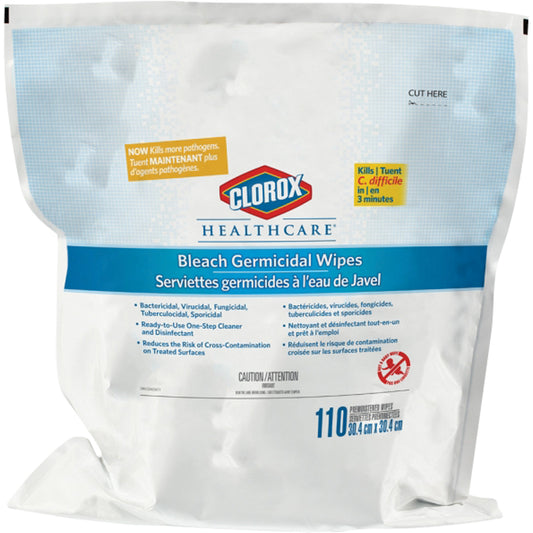 Healthcare® Disinfecting Bleach Wipes Refill, 110 Count