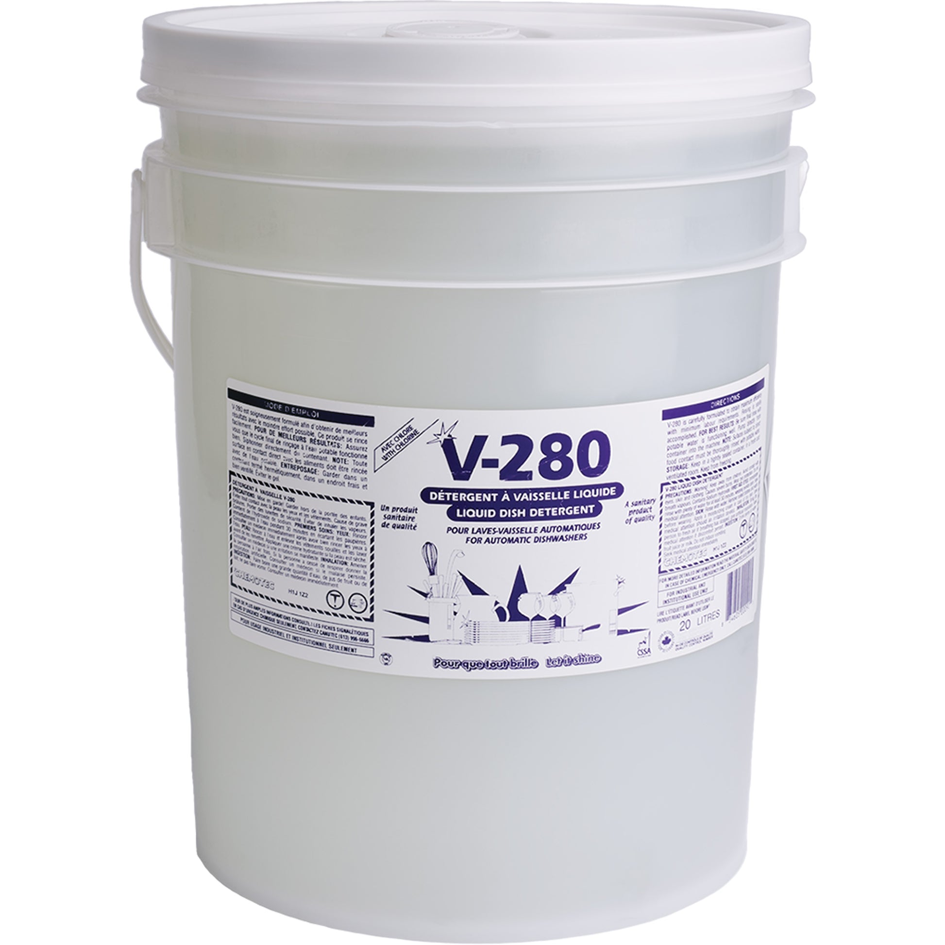 Dish Detergent for Automatic Dishwashers, Liquid, 20 L