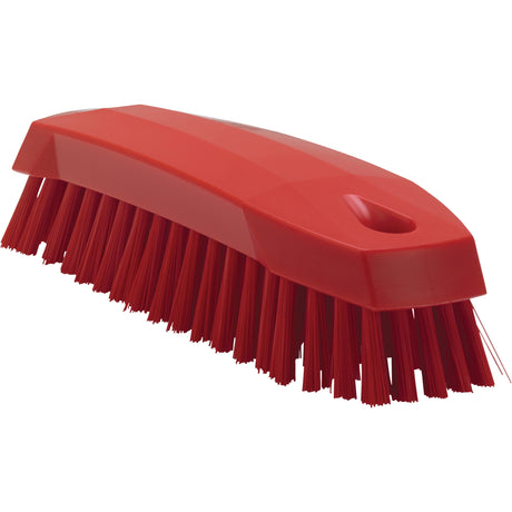 Hand Brush, Medium Bristles, 7" Long, Red