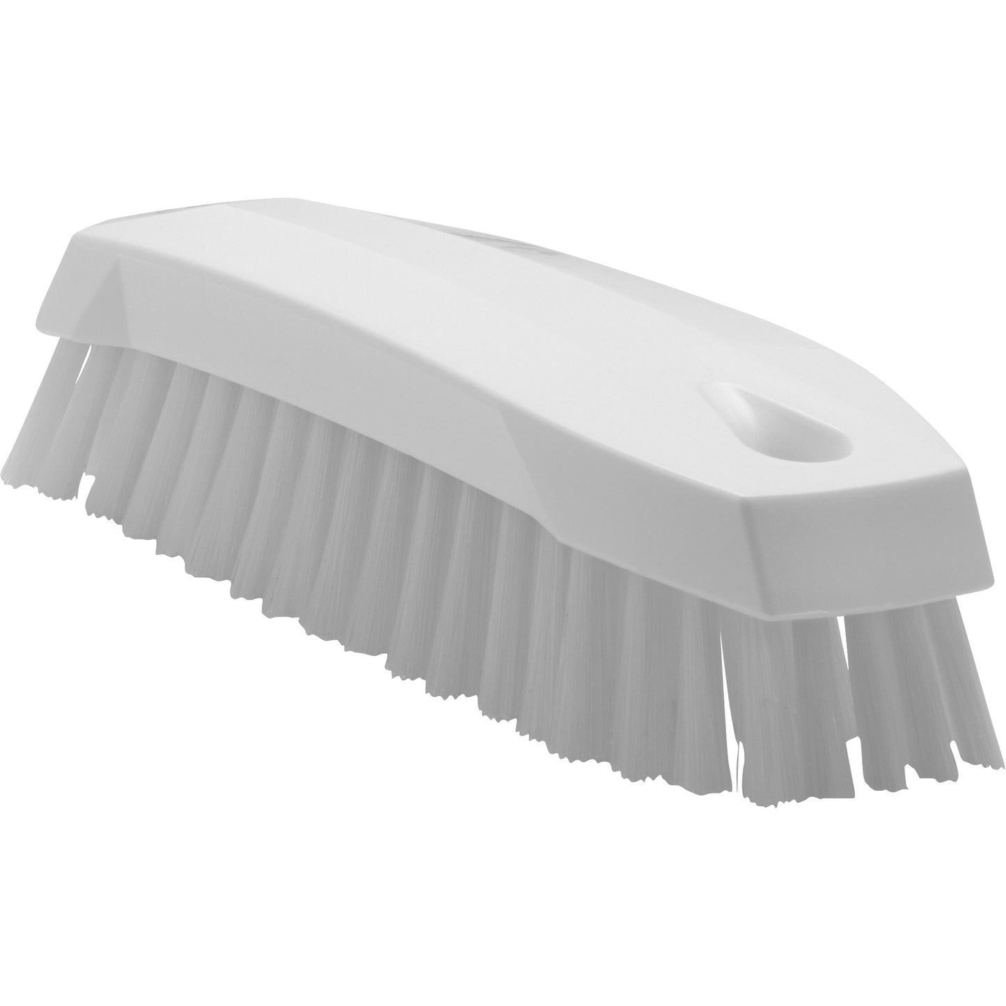 Hand Brush, Medium Bristles, 7" Long, White