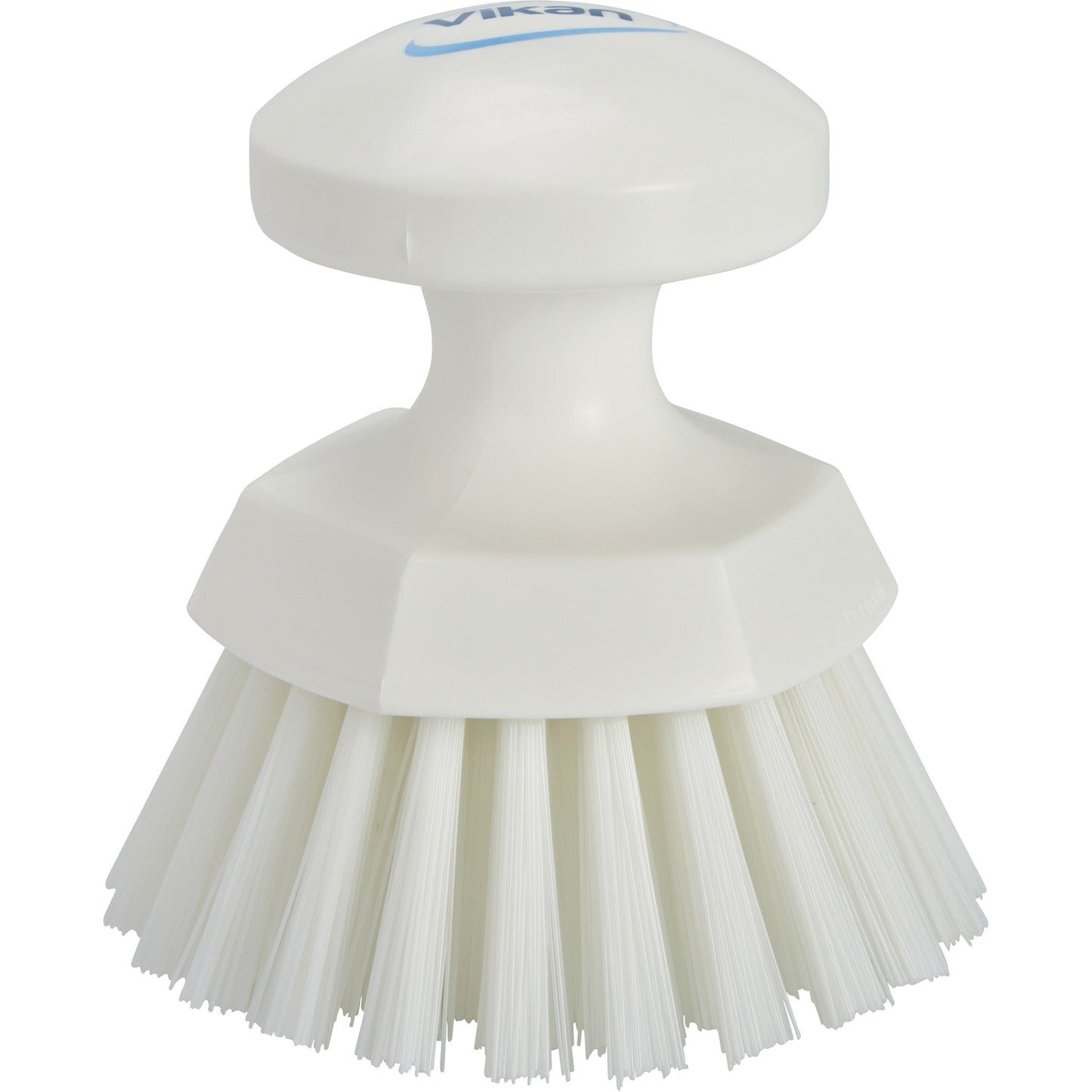Round Hand Brush, Stiff Bristles, 5" Long, White
