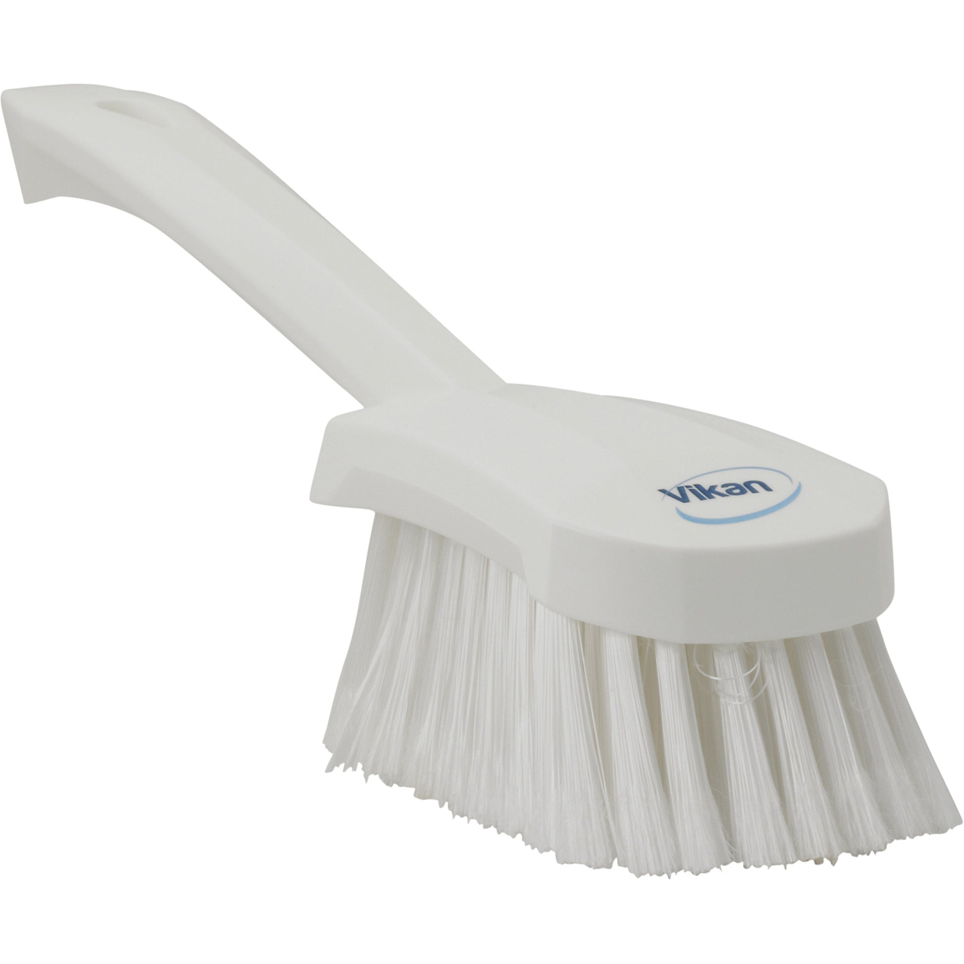 Short-Handled Washing Churn Brush, Soft Bristles, 10" Long, White