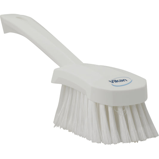 Short-Handled Washing Churn Brush, Soft Bristles, 10" Long, White