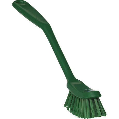 Narrow Dish Brush, Medium Bristles, 11" Long, Green