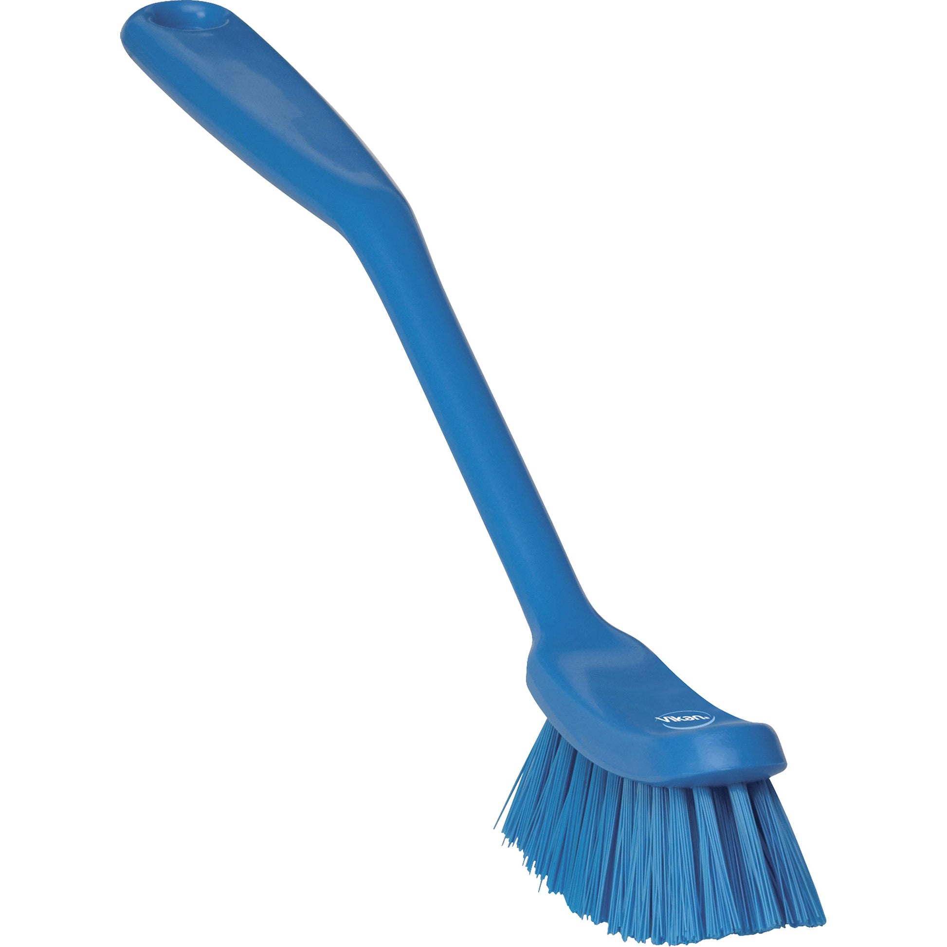 Narrow Dish Brush, Medium Bristles, 11" Long, Blue