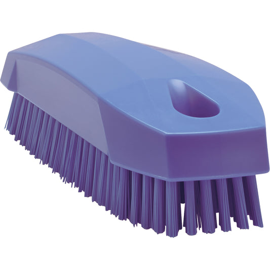 Hand Brush, Stiff Bristles, 5" Long, Purple