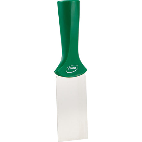 Handle-Mounted Stainless Steel Scraper, Green, 2" W x 8" L