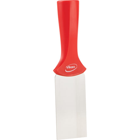 Handle-Mounted Stainless Steel Scraper, Red, 2" W x 8" L