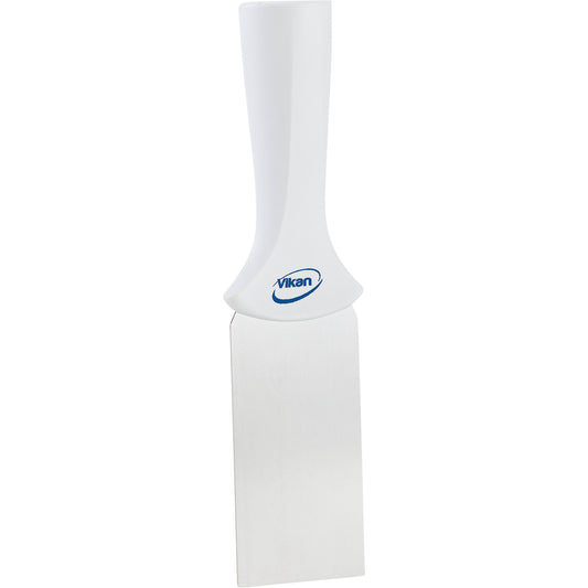 Handle-Mounted Stainless Steel Scraper, White, 2" W x 8" L
