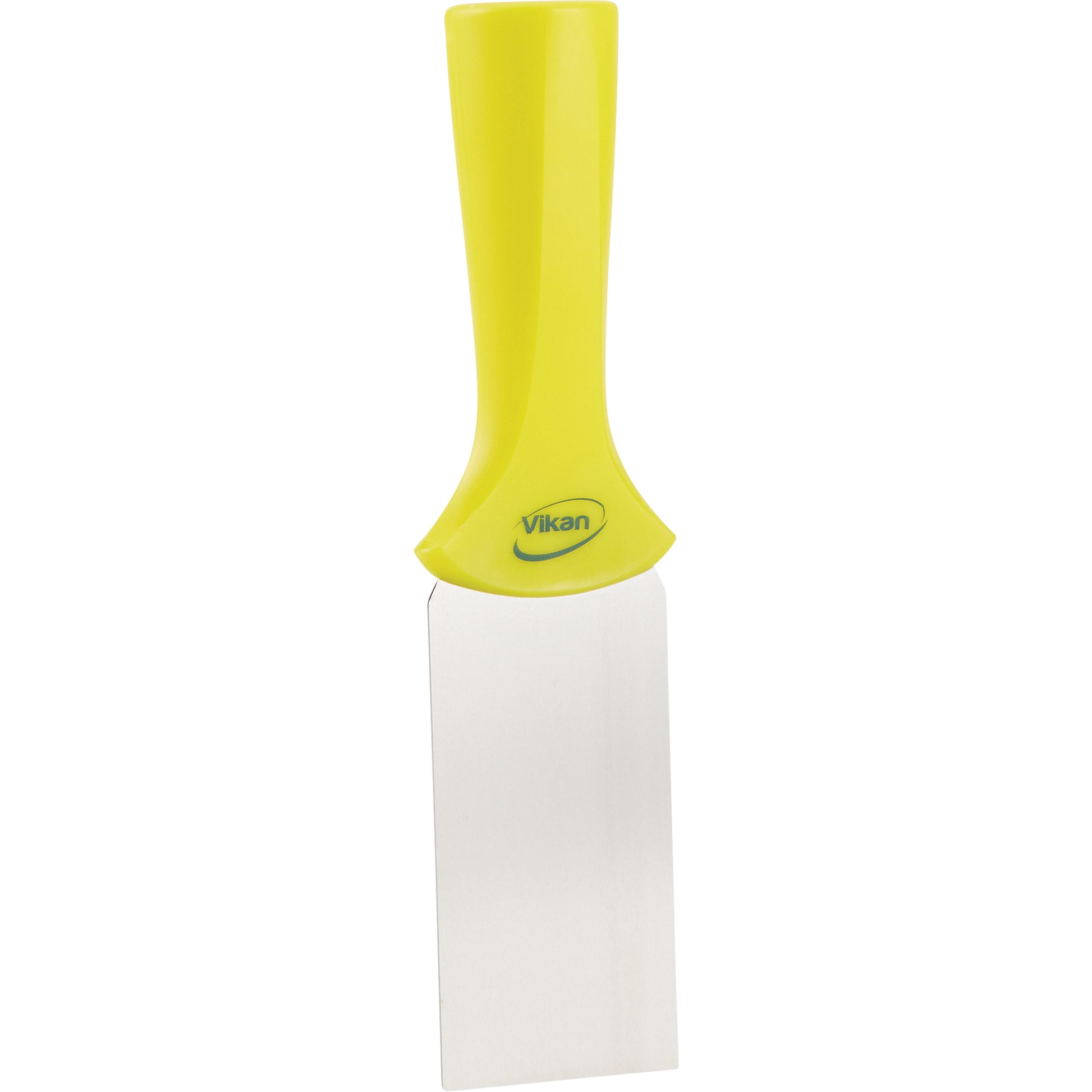 Handle-Mounted Stainless Steel Scraper, Yellow, 2" W x 8" L