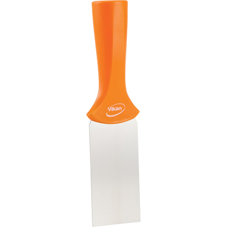 Handle-Mounted Stainless Steel Scraper, Orange, 2" W x 8" L
