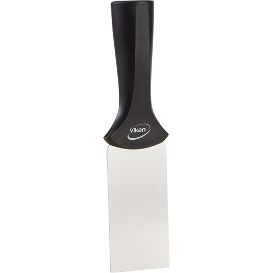 Handle-Mounted Stainless Steel Scraper, Black, 2" W x 8" L