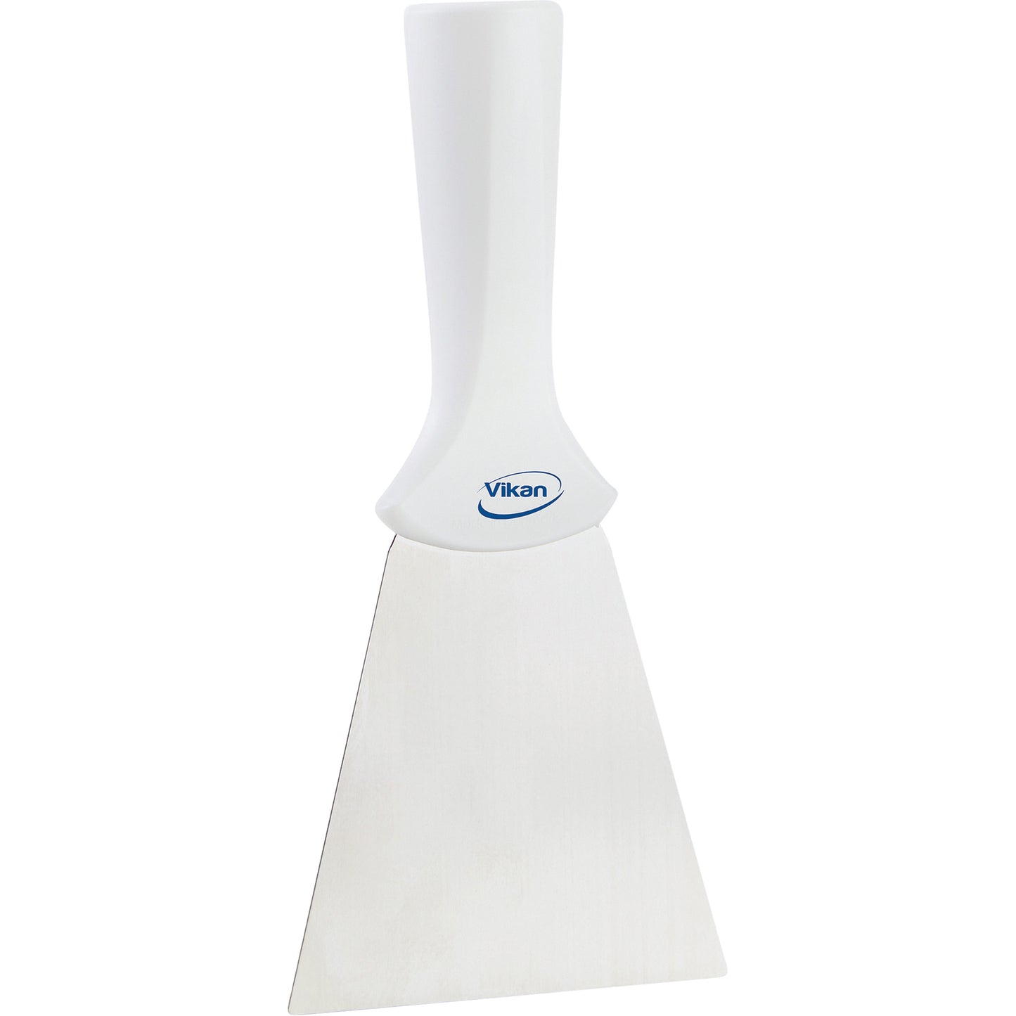 Handle-Mounted Stainless Steel Scraper, White, 4" W x 8" L